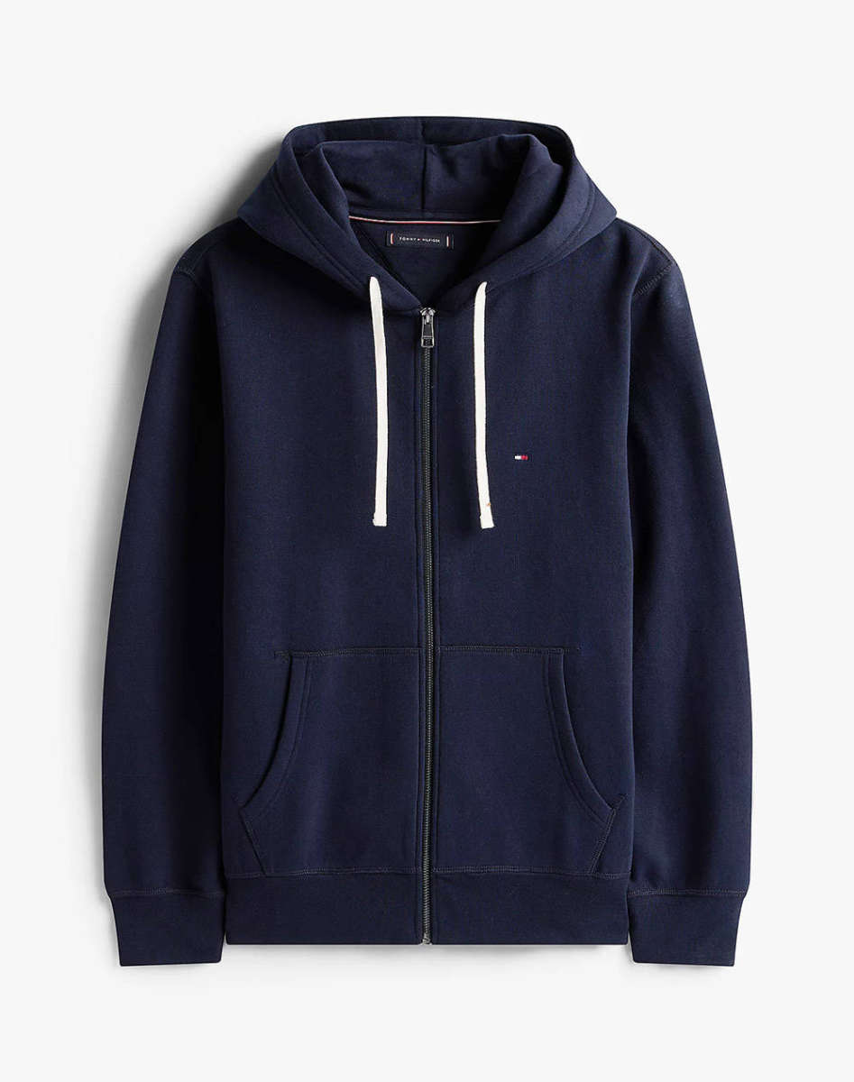 Tommy Hilfiger Essential Navy Fleece Zip Through