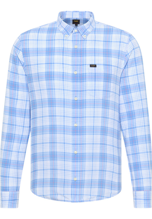 Lee Button Down Long-Sleeved Prep Blue Shirt