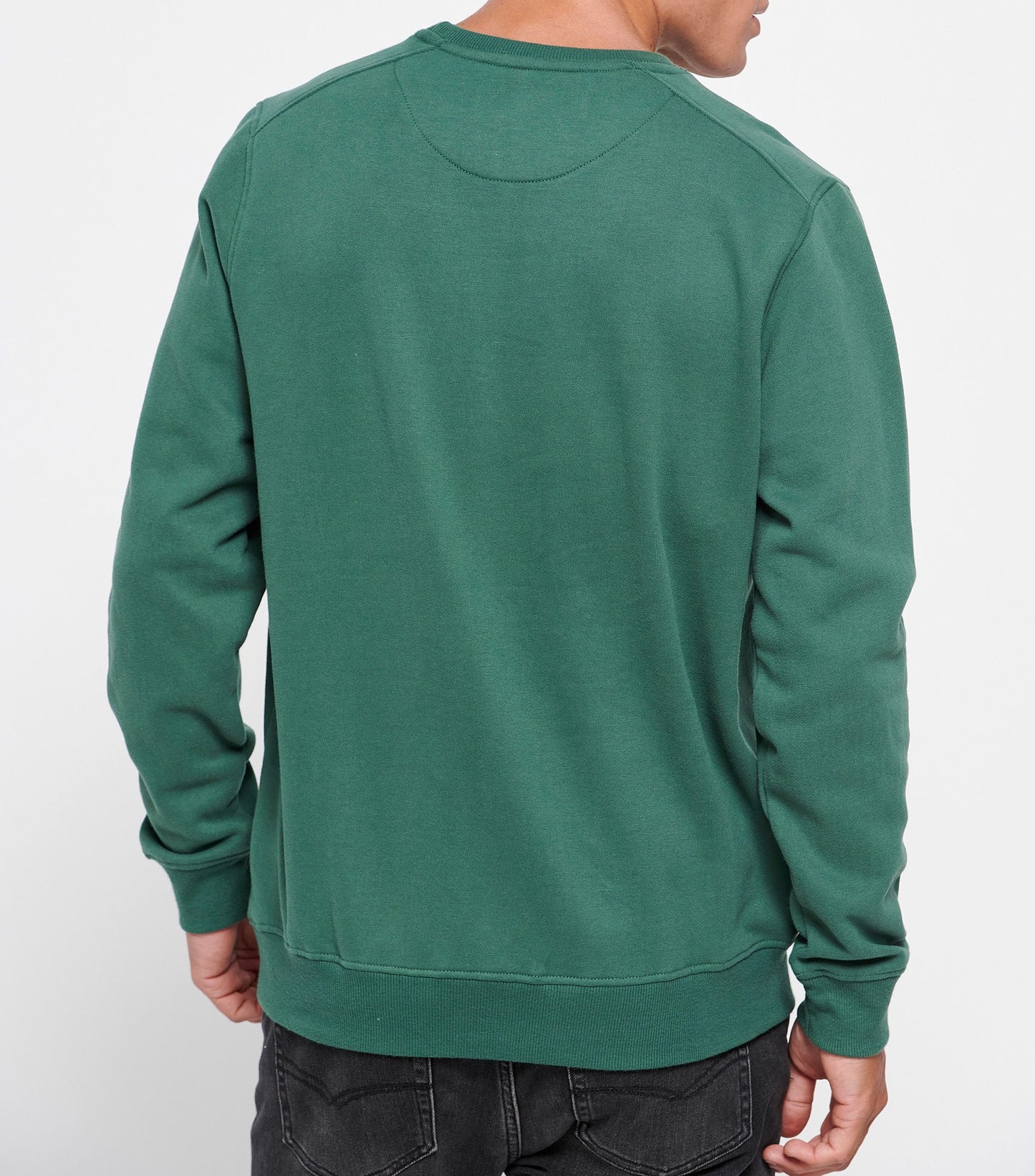 Funky Buddha Sweater Antique Green with 3D print
