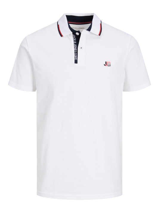 Jack&Jones JCOLOGAN White Polo T-Shirt