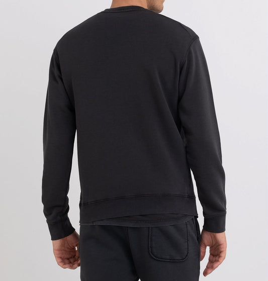 Replay Bio Organic Cotton Crewneck Black Sweatshirt