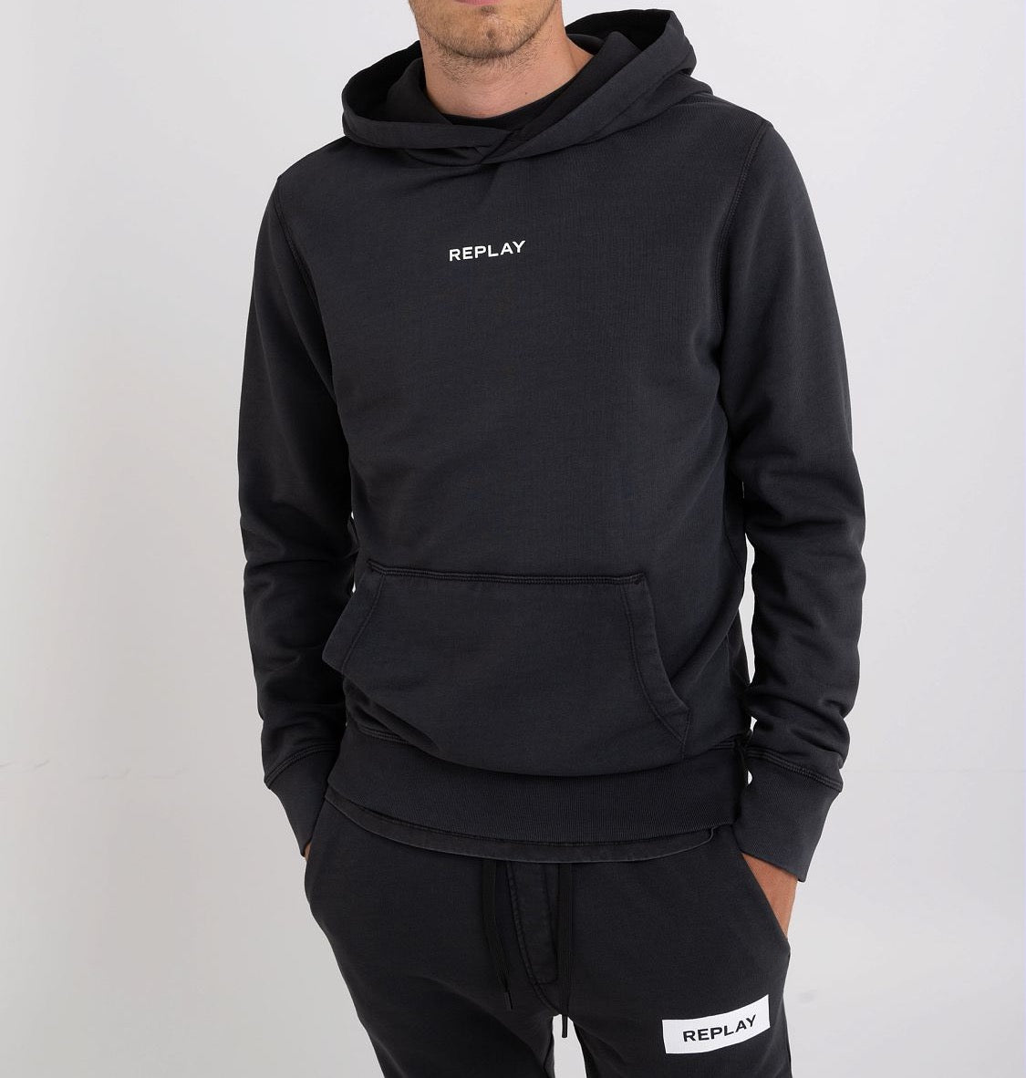 Replay black hoodie Outlet